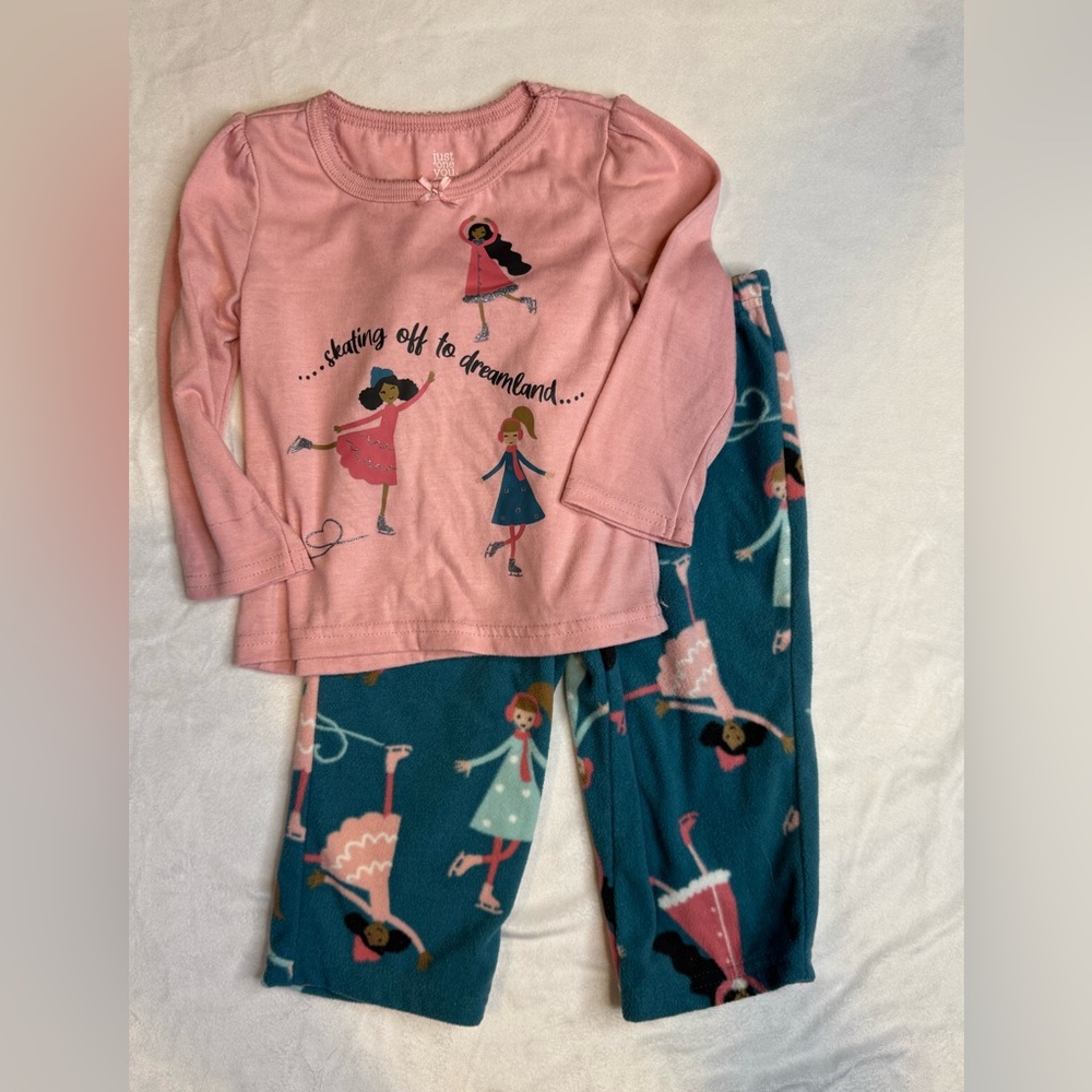 Toddler Girl Ice Skater Pajama Set size 18m